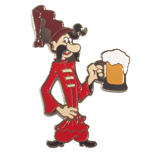 enamel pin - Cossack with a glass of beer