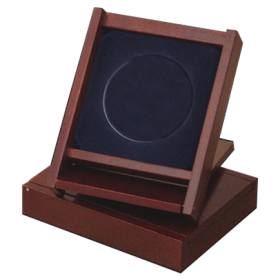 Wooden case & stand for medal
